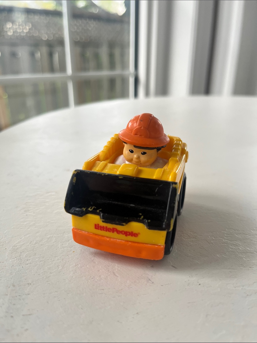 Little People Wheelie Yellow & Orange Construction Dump Truck